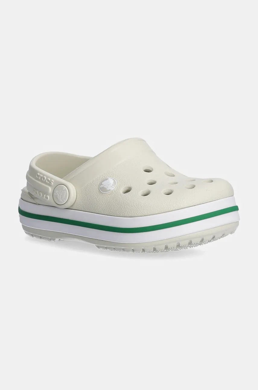 Crocs slapi copii CROCBAND CLOG culoarea bej, 207005