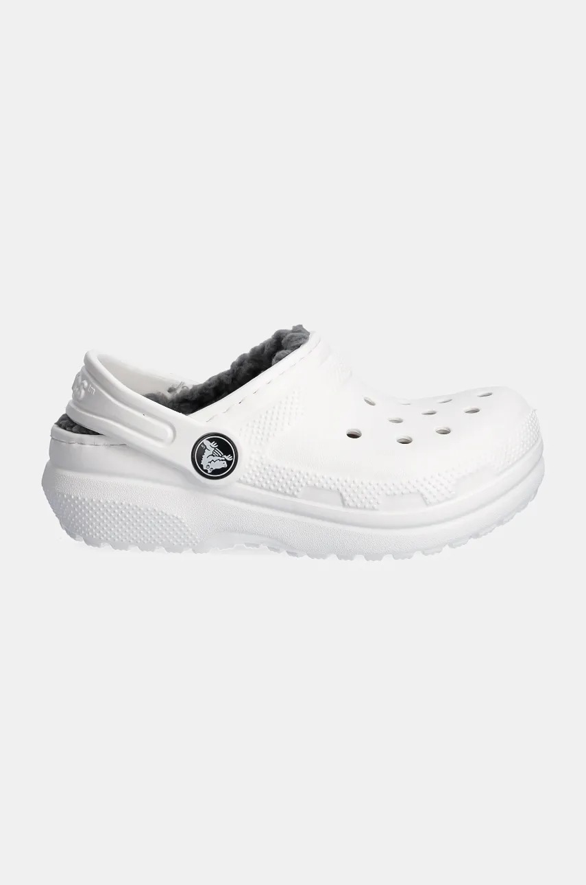 Детские шлепанцы Crocs CLASSIC LINED CLOG цвет белый 207009