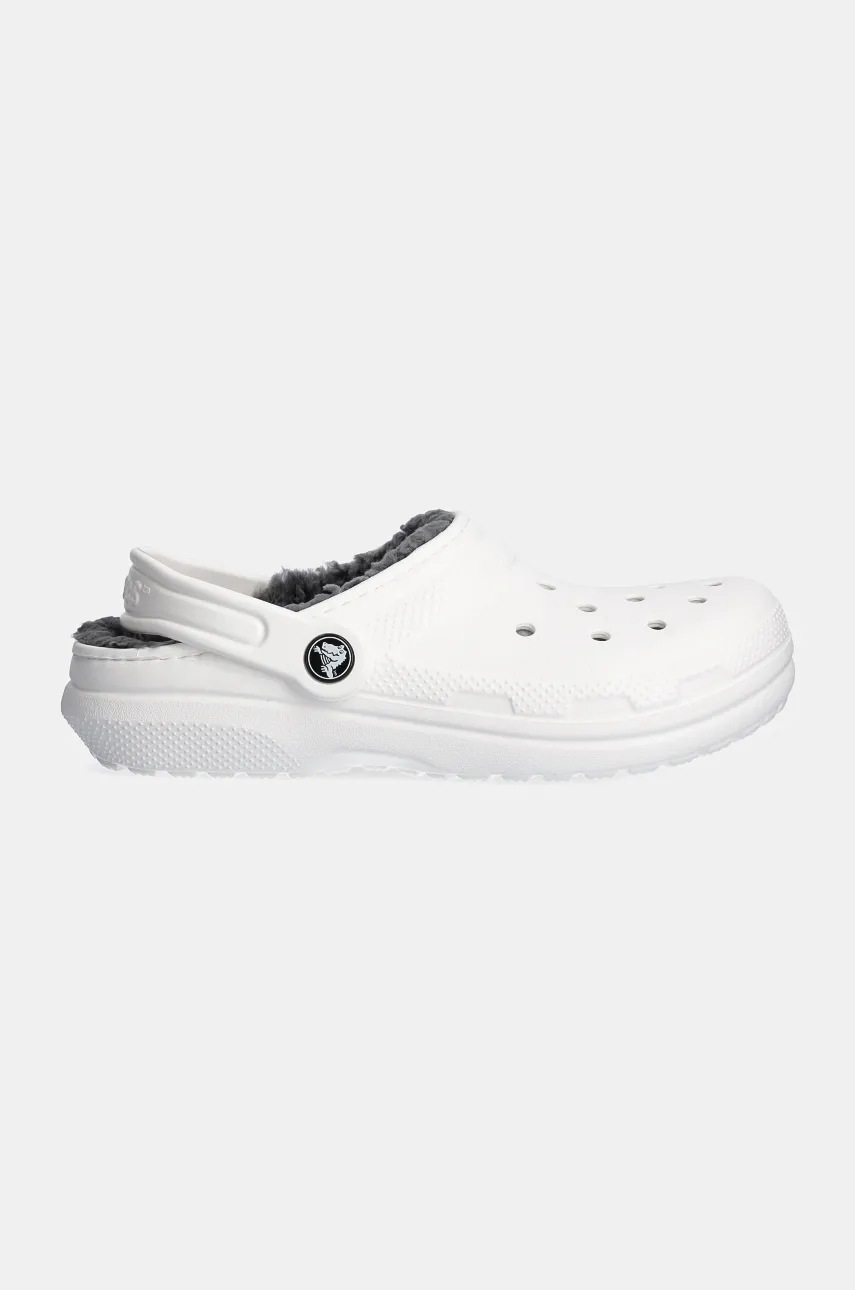 Детские шлепанцы Crocs CLASSIC LINED CLOG цвет белый 207010
