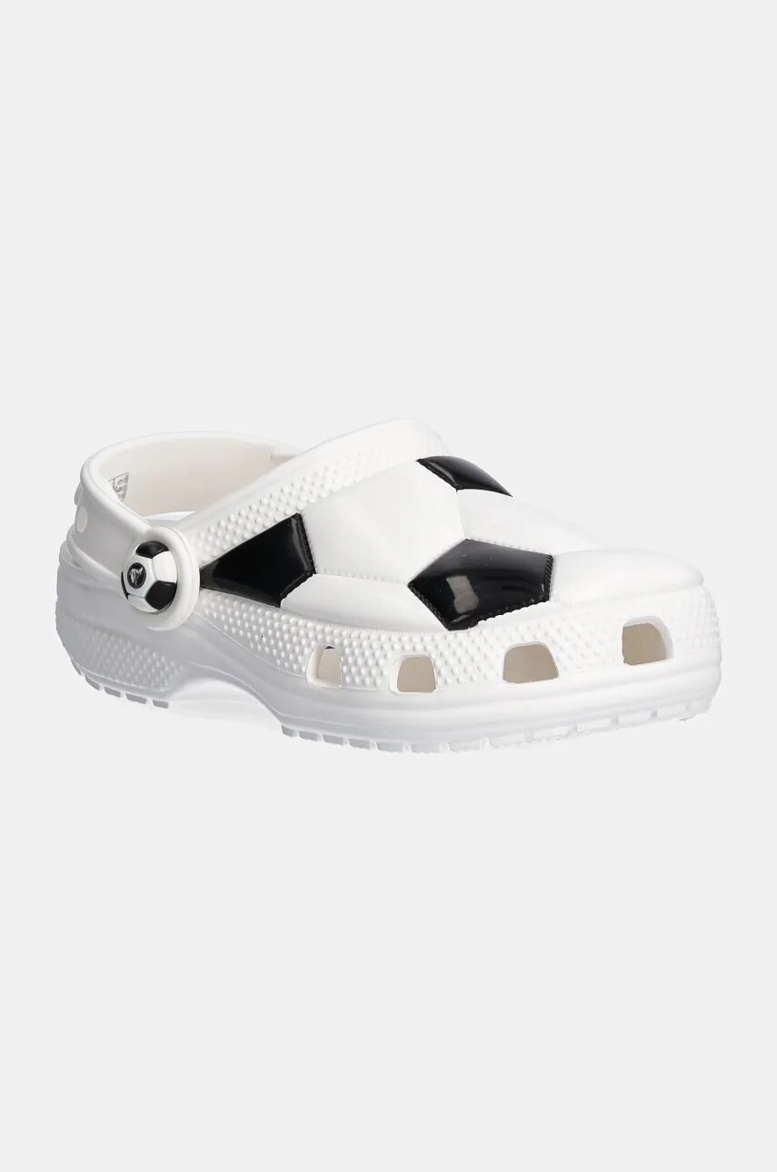 Crocs slapi copii CLASSIC SOCCER BALL CLOG culoarea alb, 210023 Crocs slapi copii CLASSIC SOCCER BALL CLOG culoarea alb, 210023