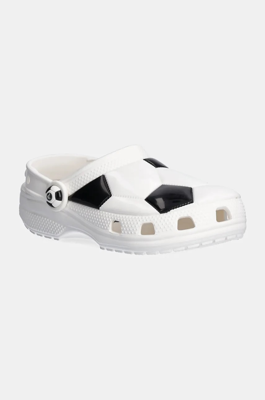 Crocs slapi copii CLASSIC SOCCER BALL CLOG culoarea alb, 210157 Crocs slapi copii CLASSIC SOCCER BALL CLOG culoarea alb, 210157