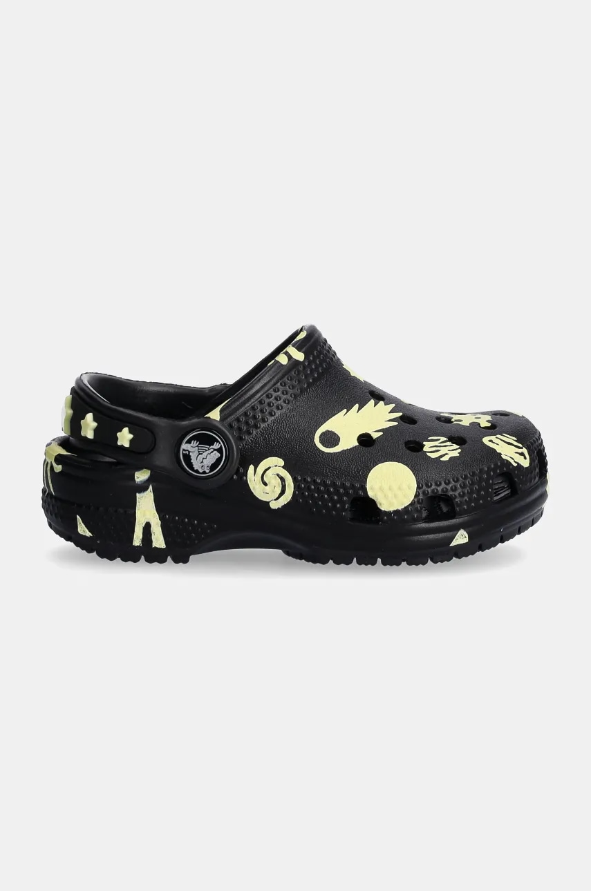 Детские шлепанцы Crocs CLASSIC GLOW SPACE CLOG цвет чёрный 210358 Детские шлепанцы Crocs CLASSIC GLOW SPACE CLOG цвет чёрный 210358