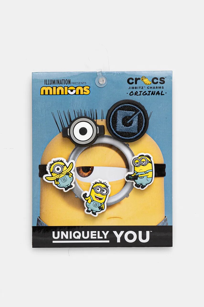 Crocs butoane incaltaminte pentru copii Minions 5-pack culoarea galben, 10012725 Crocs butoane incaltaminte pentru copii Minions 5-pack culoarea galben, 10012725