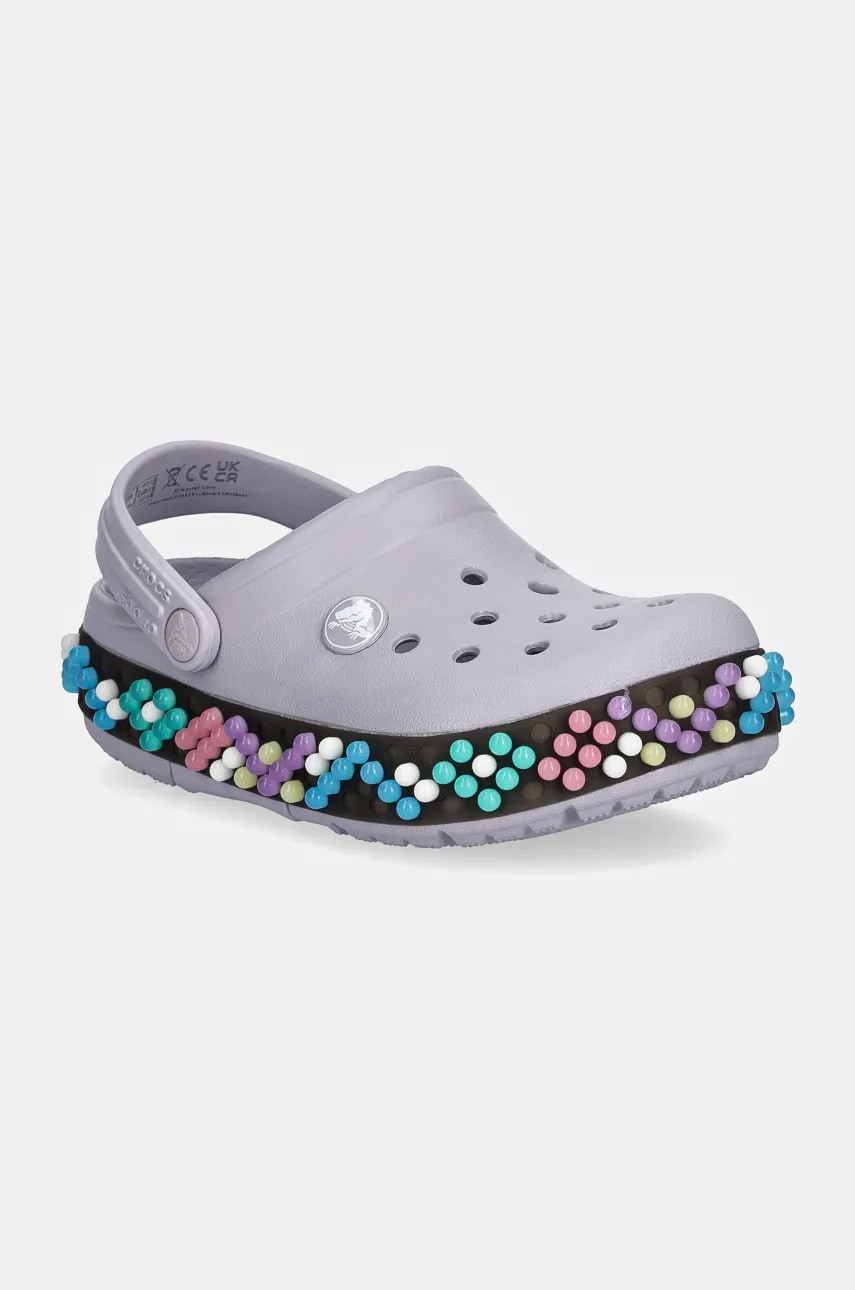 Crocs slapi copii CROCBAND COLORFUL LIGHTS CLOG culoarea violet, 210467 Crocs slapi copii CROCBAND COLORFUL LIGHTS CLOG culoarea violet, 210467