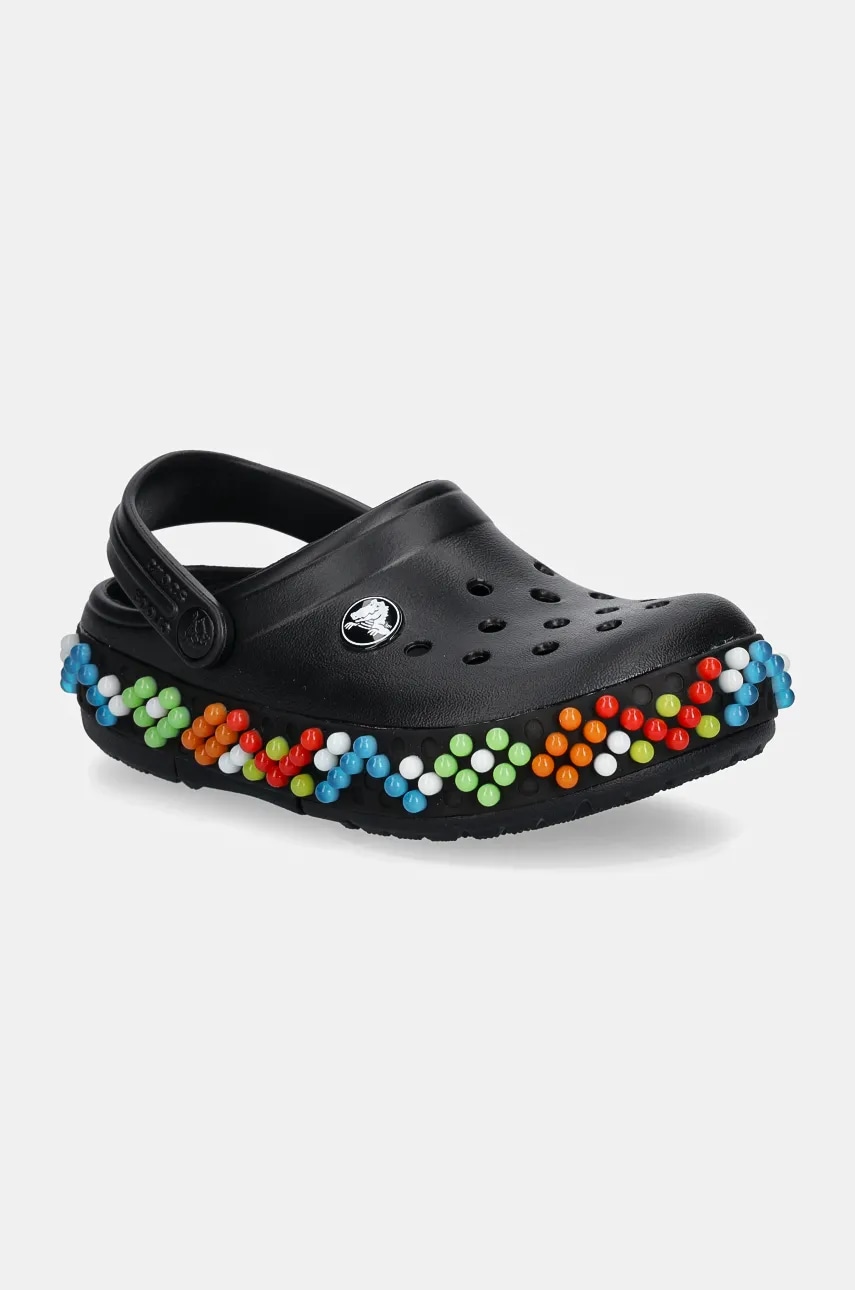 Crocs slapi copii CROCBAND COLORFUL LIGHTS CLOG culoarea negru, 210467 Crocs slapi copii CROCBAND COLORFUL LIGHTS CLOG culoarea negru, 210467