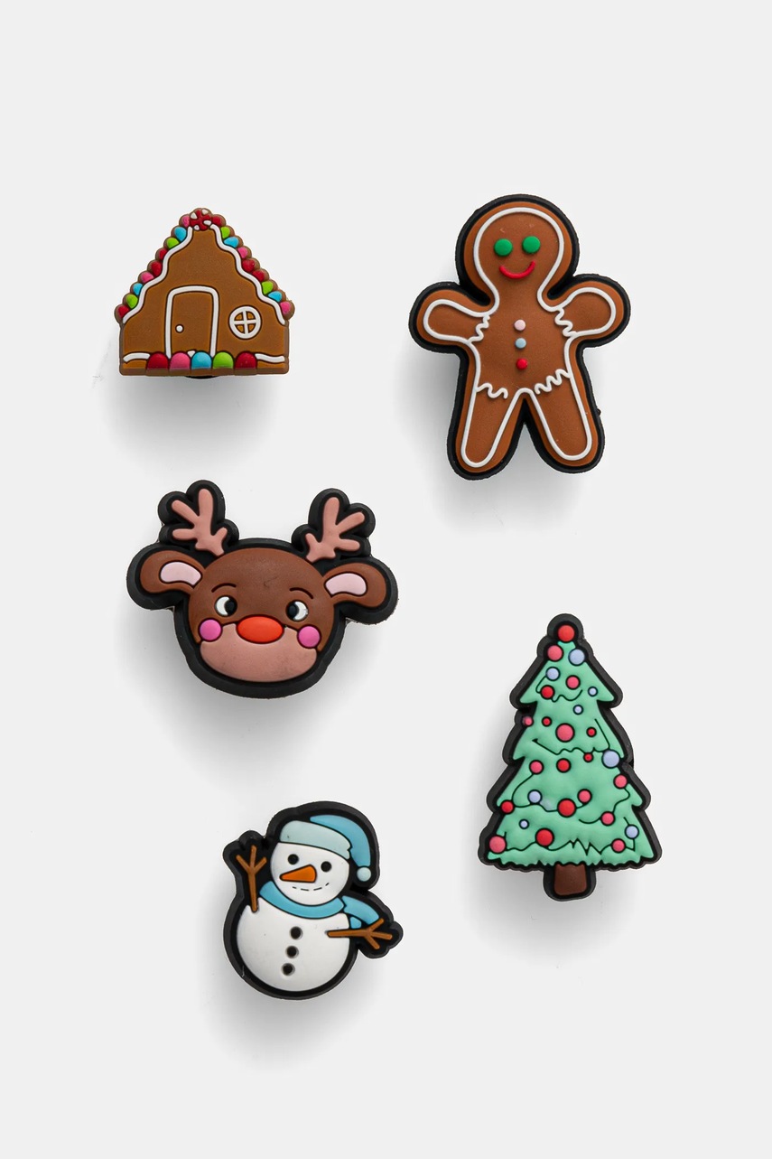 Значки для обуви Crocs Cutie Christmas 5 Pack 5 шт цвет коричневый 10014336