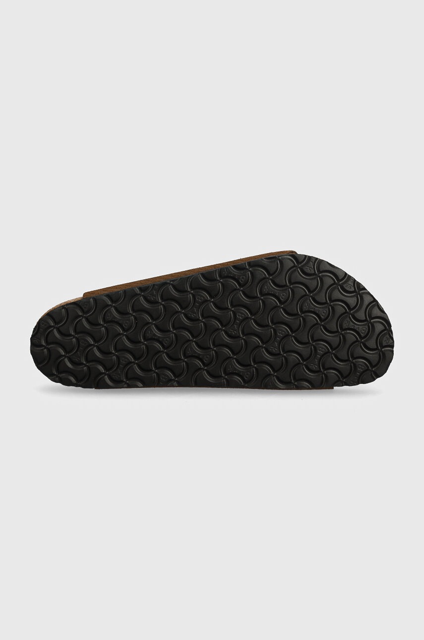 Замшеві шльопанці Birkenstock Arizona чоловічі колір коричневий 1028280 