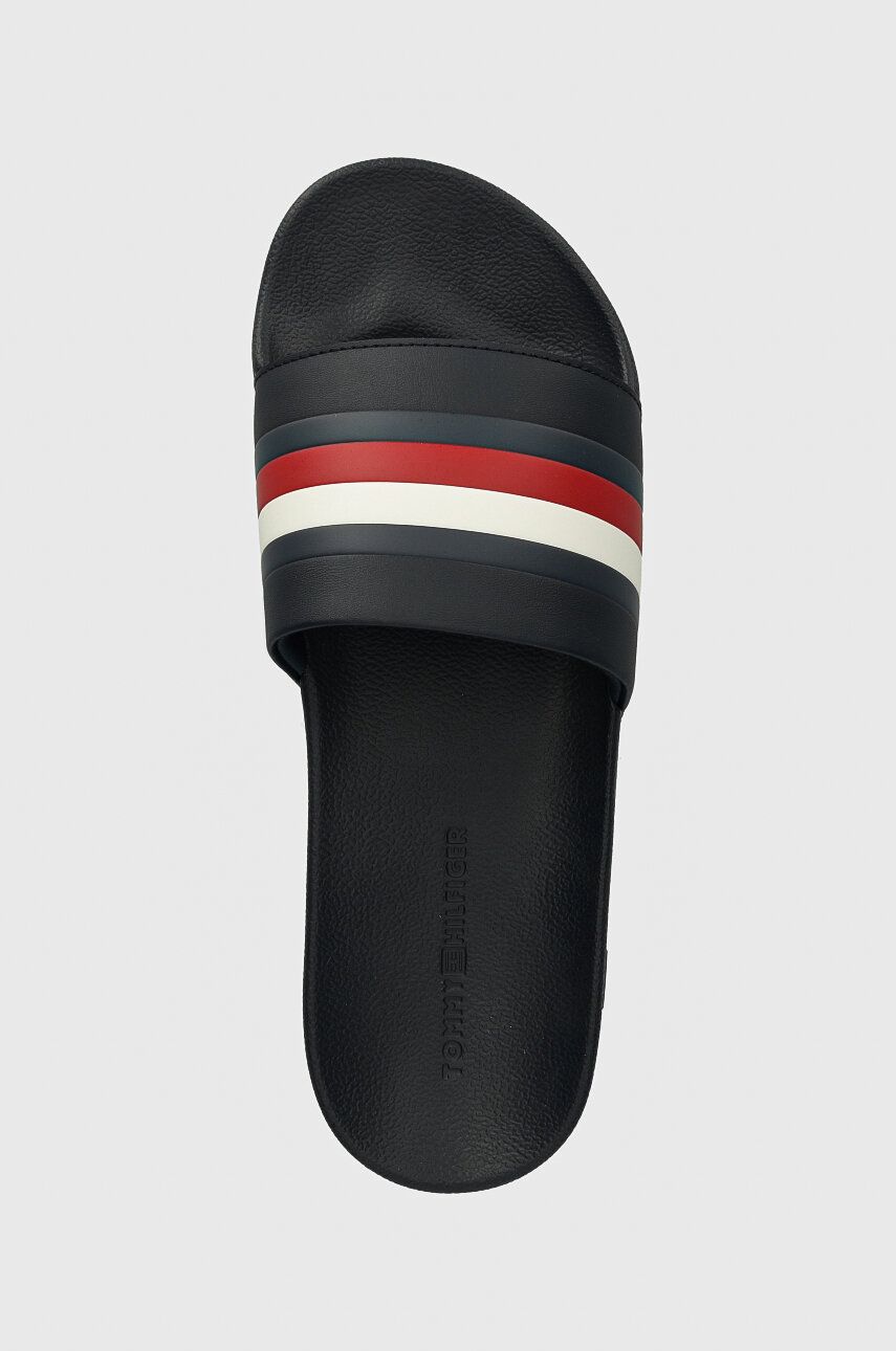 Natikači Tommy Hilfiger HILFIGER POOL SLIDE Moški, Mornarsko Modra Barva, FM0FM05233