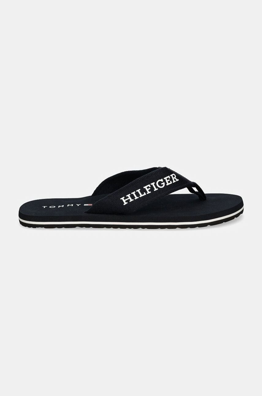 Σαγιονάρες Tommy Hilfiger HILFIGER MONOTYPE BEACH SANDAL χρώμα: ναυτικό μπλε, FM0FM05237 φωτογραφία