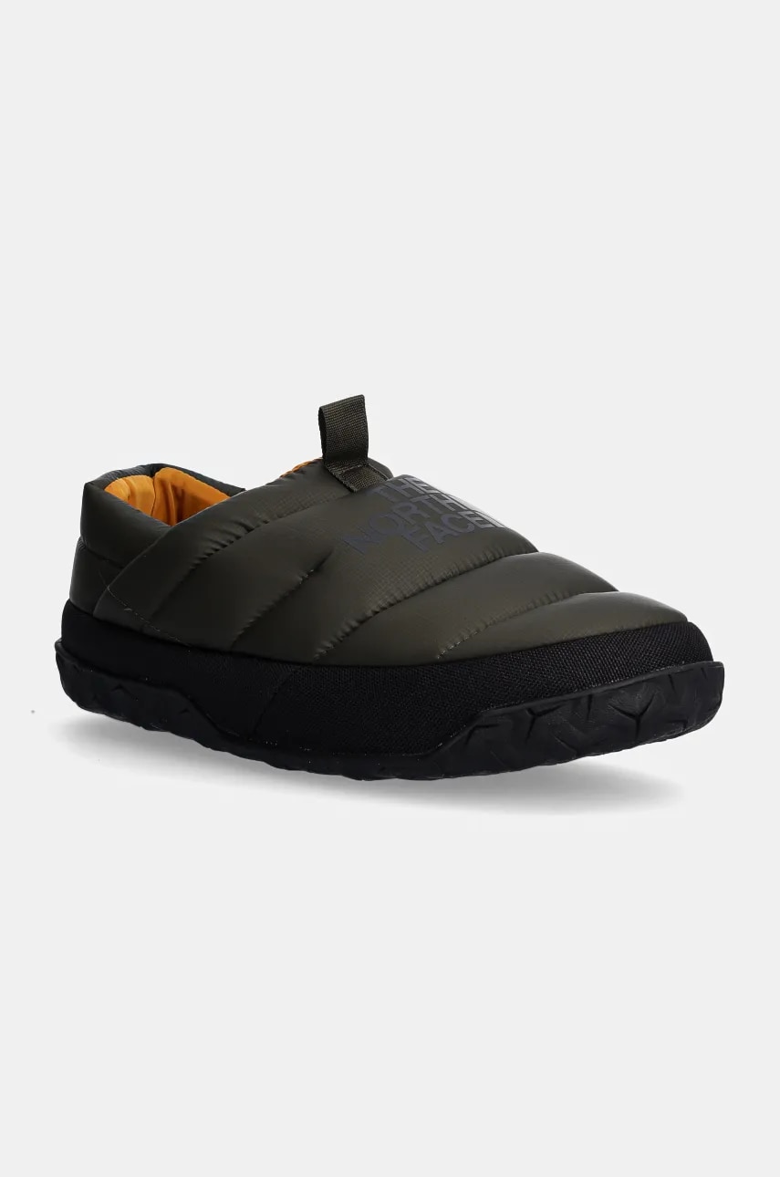 The North Face papuci de casa Nuptse Mule culoarea verde, NF0A5G2FBQW1 The North Face papuci de casa Nuptse Mule culoarea verde, NF0A5G2FBQW1