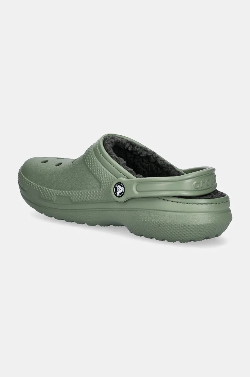 Шльопанці Crocs Classic Lined Clog чоловічі колір зелений 203591 