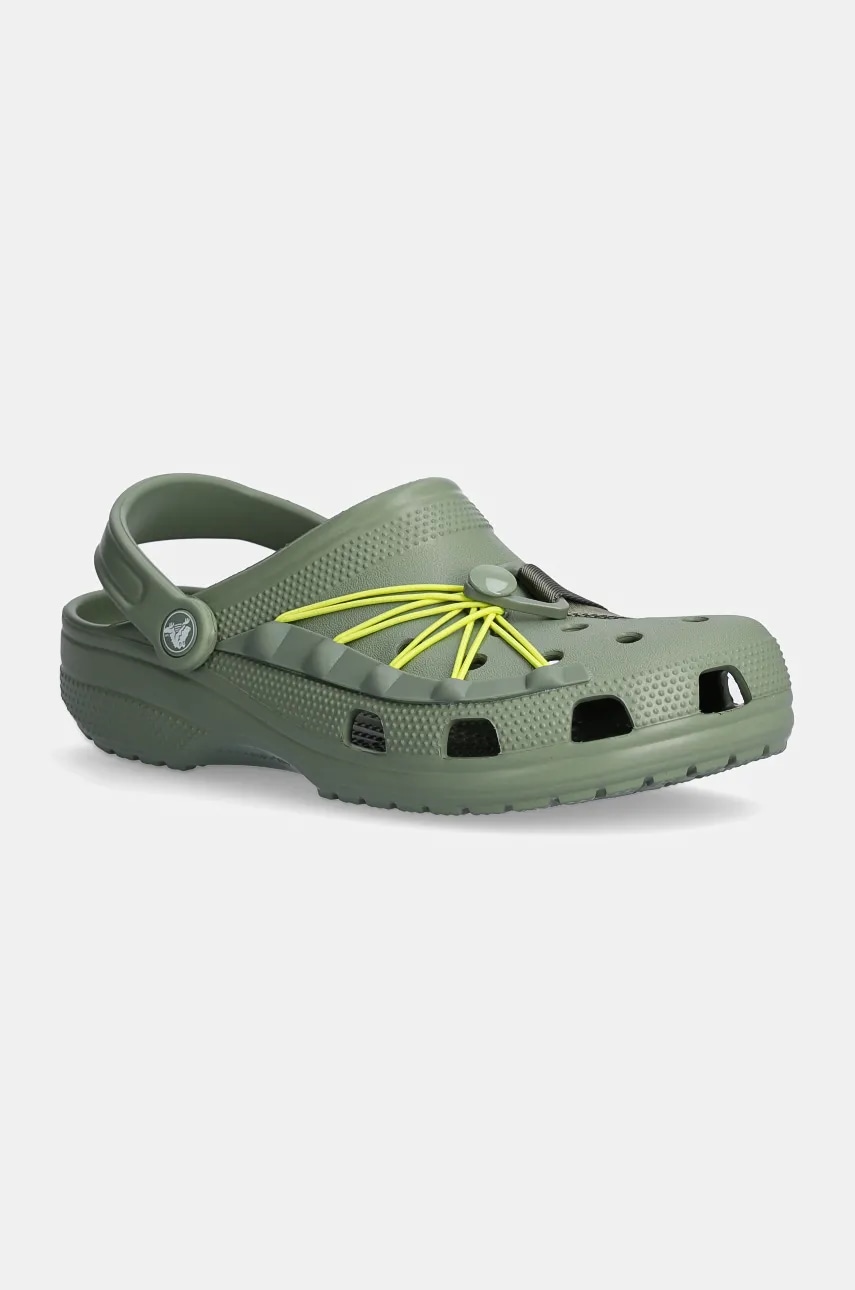Crocs papuci Classic Lockdown Clog barbati, culoarea verde, 210393 Crocs papuci Classic Lockdown Clog barbati, culoarea verde, 210393