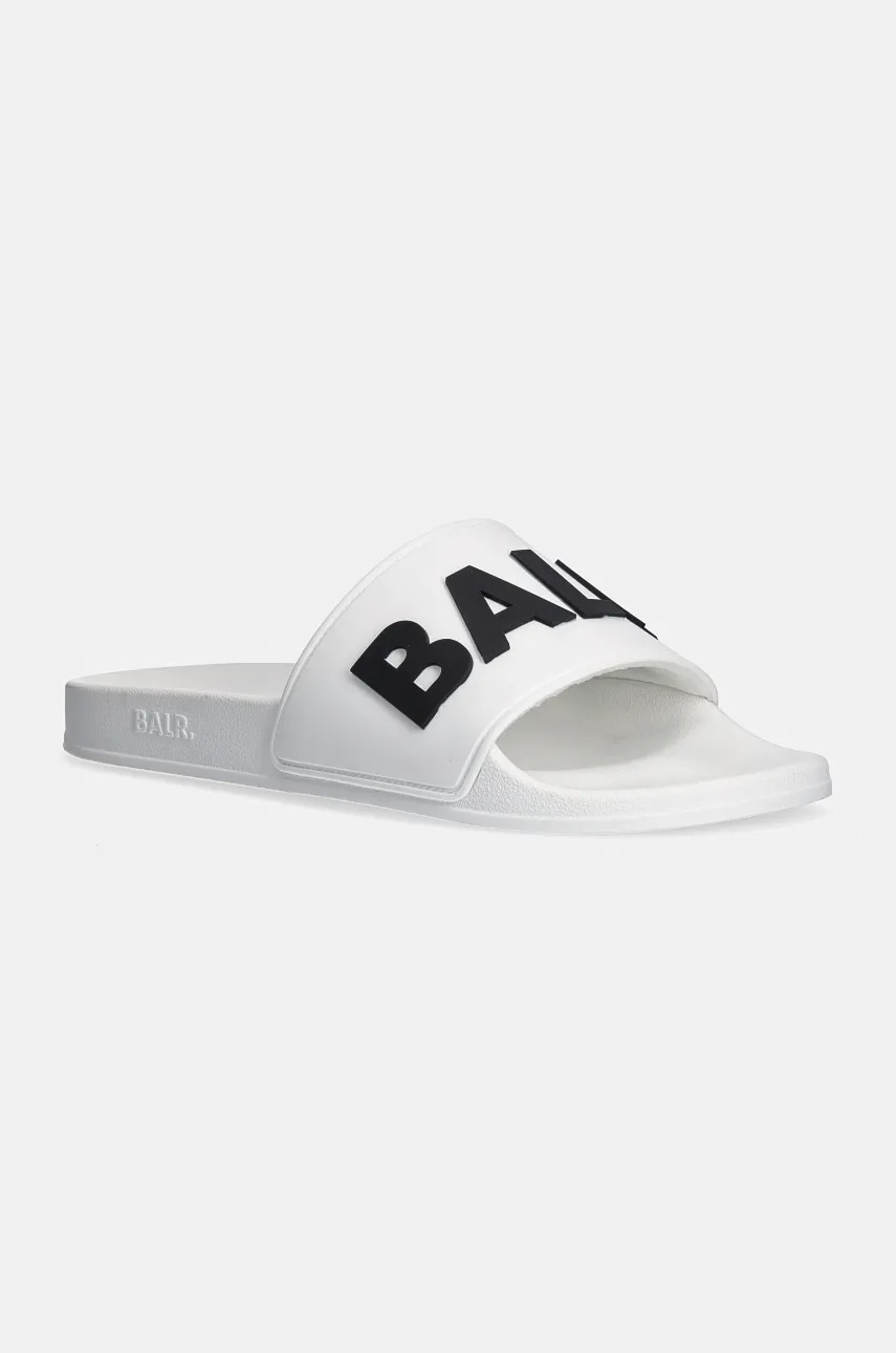 BALR. papuci Beach Slide barbati, culoarea alb, B1520.1004 BALR. papuci Beach Slide barbati, culoarea alb, B1520.1004