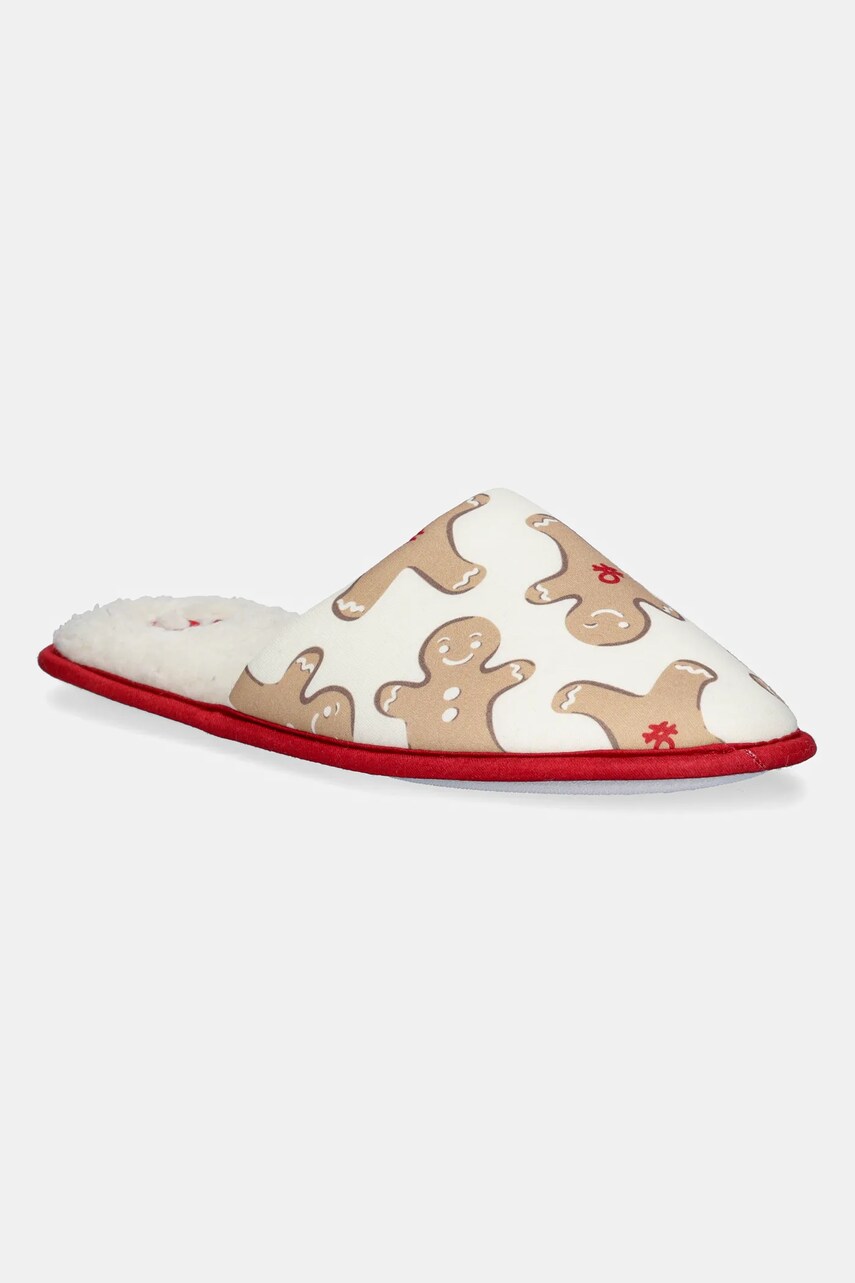 United Colors of Benetton papuci de casa culoarea bej, 8G5M1D01J