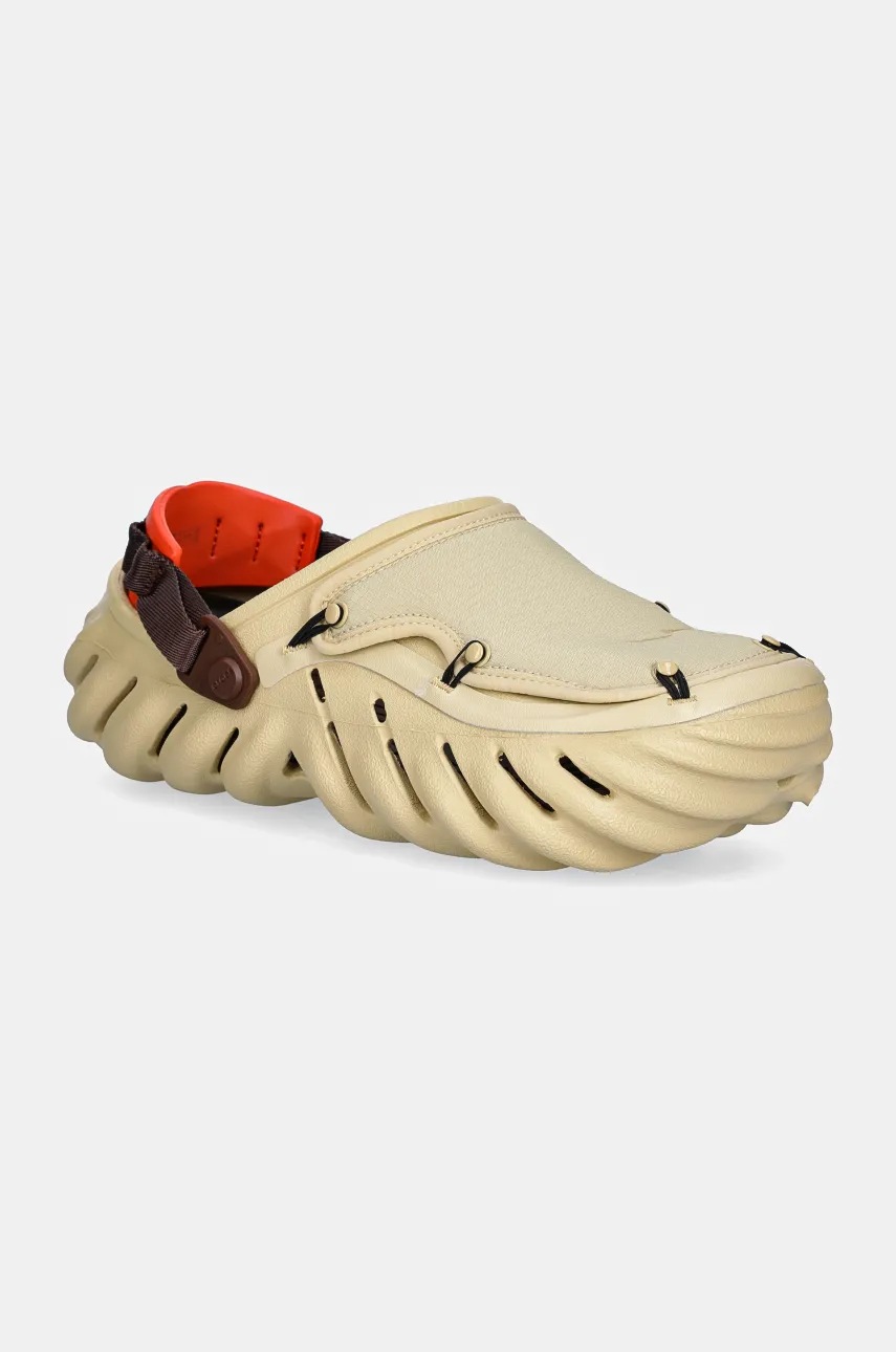 Crocs papuci Echo Ripstop Clog culoarea bej, 210334