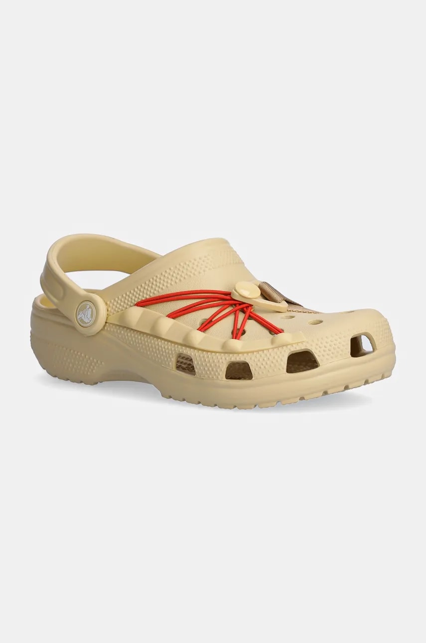 Crocs papuci Classic Lockdown Clog culoarea bej, 210393 Crocs papuci Classic Lockdown Clog culoarea bej, 210393