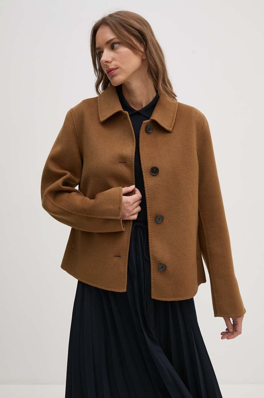 

Вълнено яке Tommy Hilfiger в кафяво преходен модел WW0WW42625, Кафяв