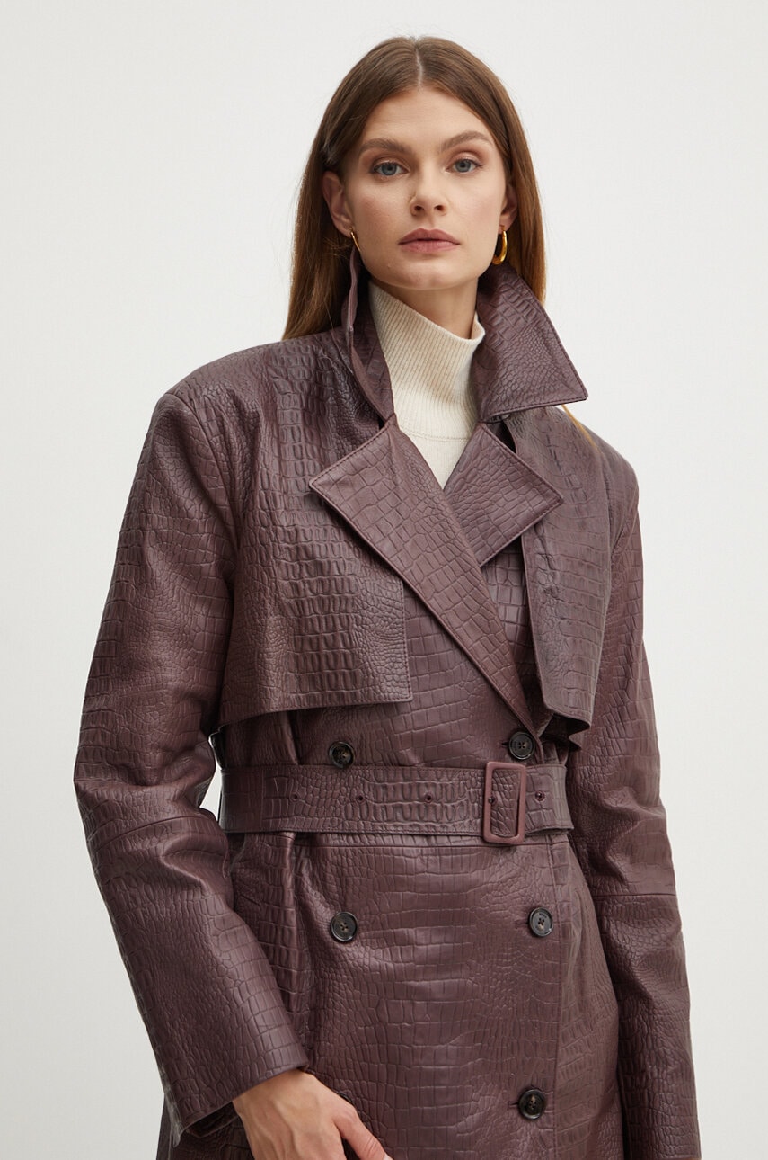 Kožený kabát BOSS