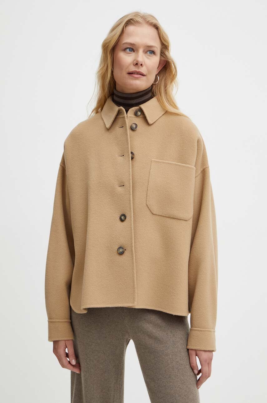 

Вълнено яке Weekend Max Mara в бежово преходен модел 2425086041600, Бежов