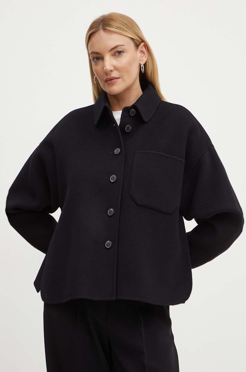 

Вълнено яке Weekend Max Mara в черно преходен модел 2425086041600, Черен