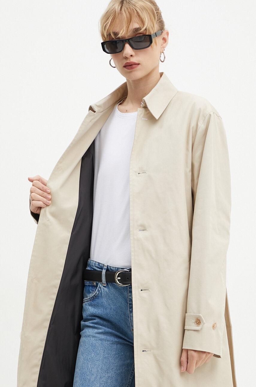 Bavlněný kabát Moschino Jeans (obrázek 7)