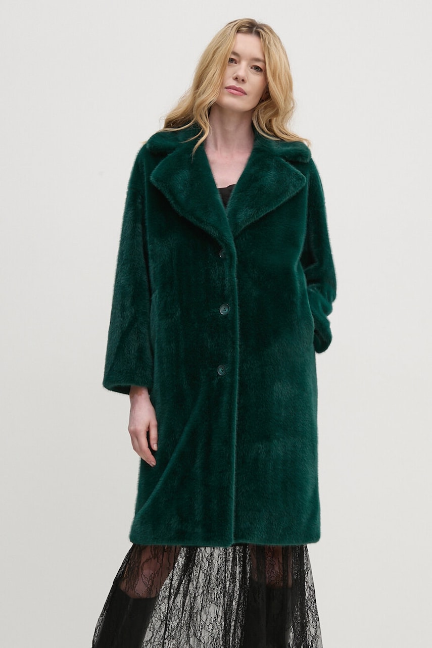 Joseph Ribkoff palton femei, culoarea verde, de tranzitie, oversize, 243902 Joseph Ribkoff palton femei, culoarea verde, de tranzitie, oversize, 243902