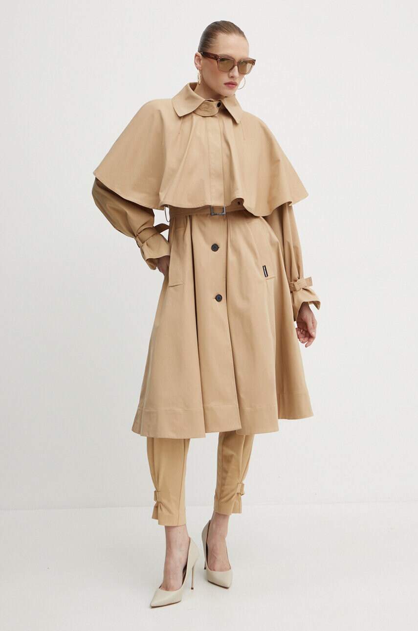 Karl Lagerfeld trenci femei, culoarea bej, de tranzitie, 245W1507
