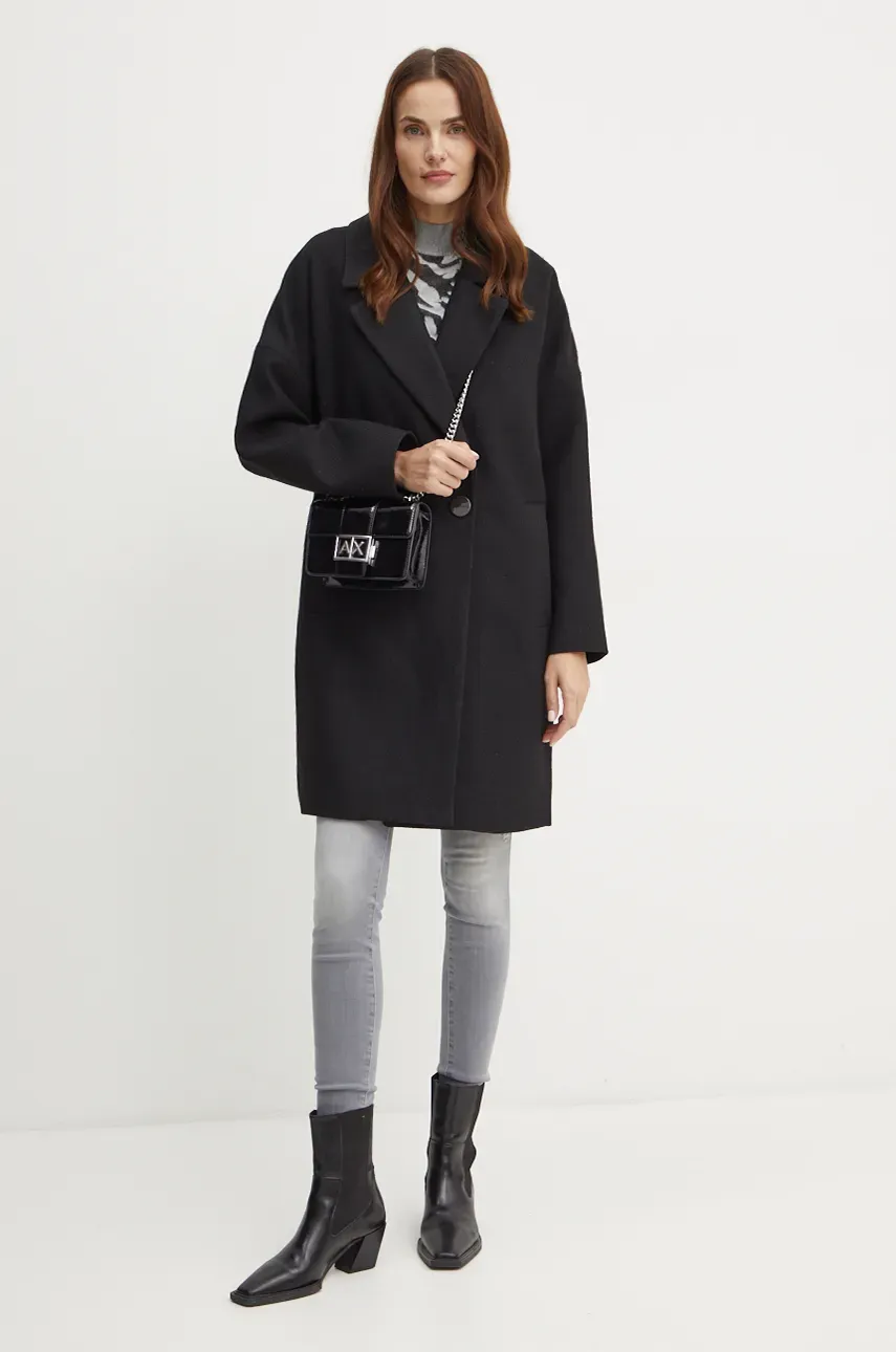 Пальто Armani Exchange женский цвет чёрный переходной двубортный 6DYK30 YN2YZ Пальто Armani Exchange женский цвет чёрный переходной двубортный 6DYK30 YN2YZ