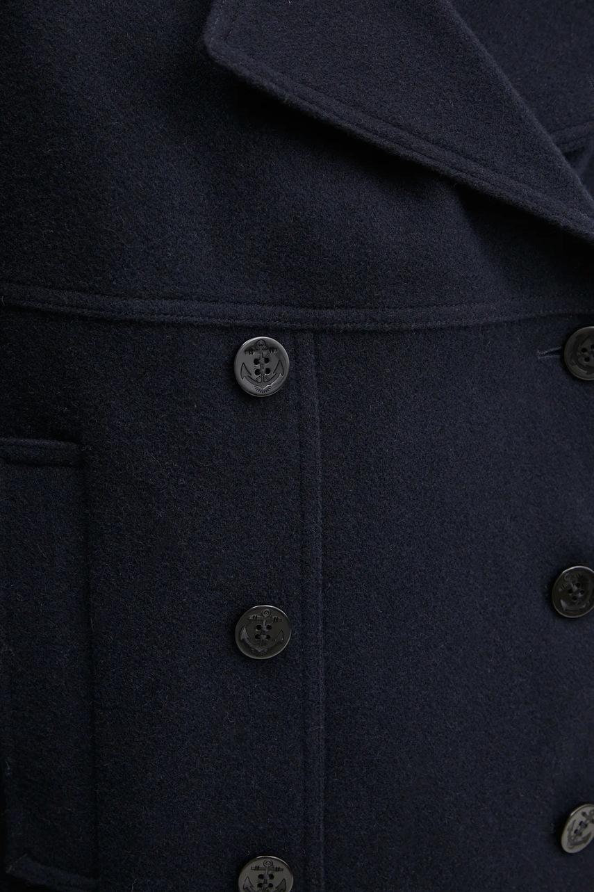 Μάλλινο παλτό The Kooples χρώμα: ναυτικό μπλε, FMAN29001K φωτογραφία