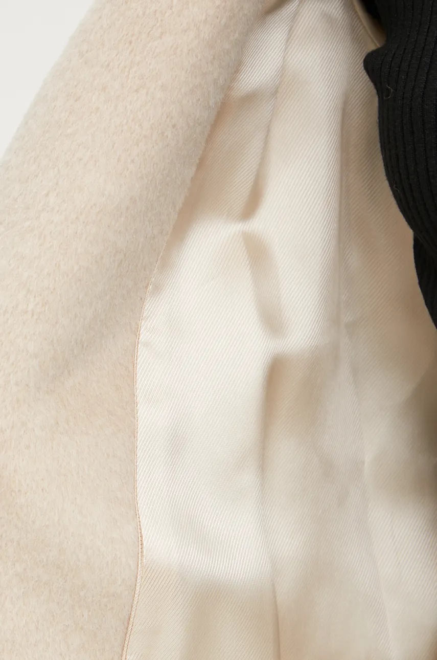Вовняне пальто Weekend Max Mara колір бежевий перехідне 2425016102600 