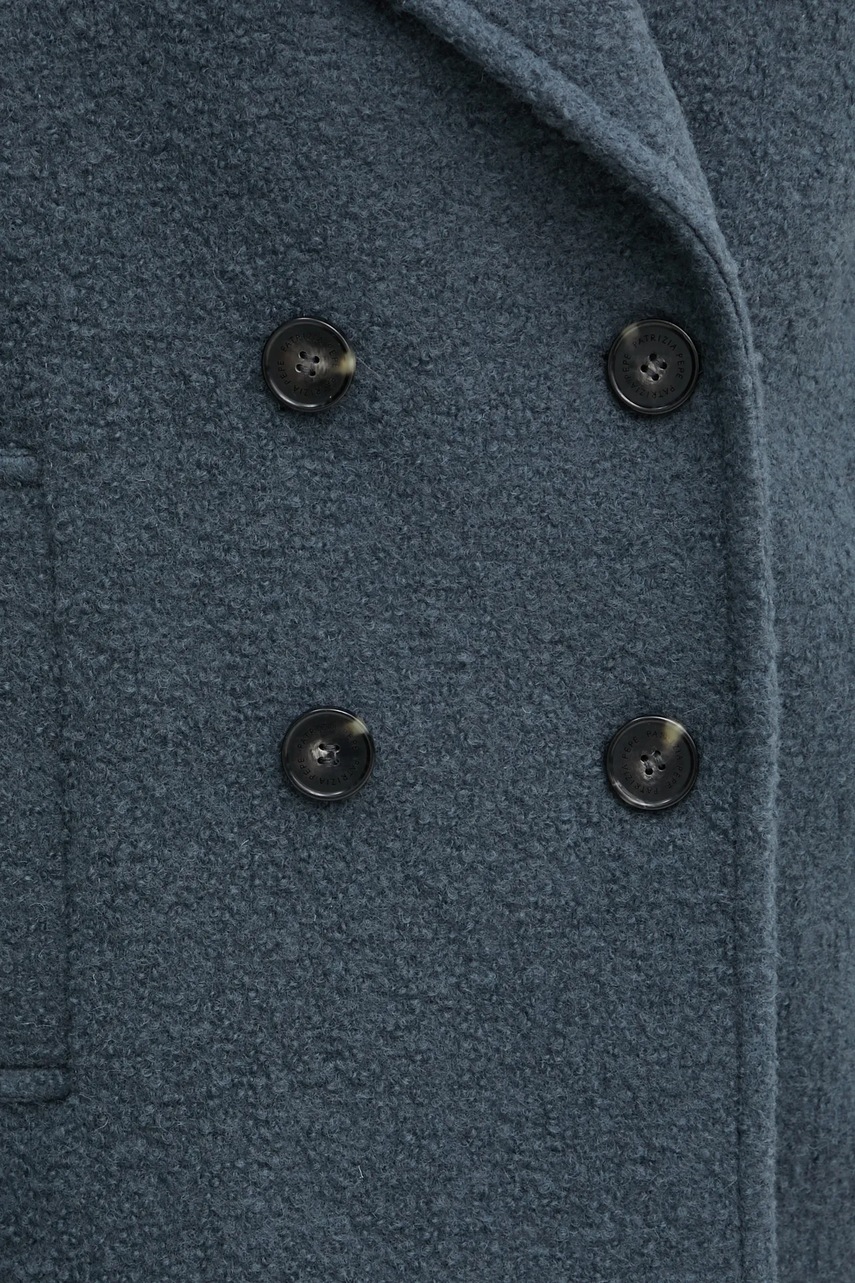 Вовняне пальто Patrizia Pepe колір сірий перехідний oversize 2O0157 A489 