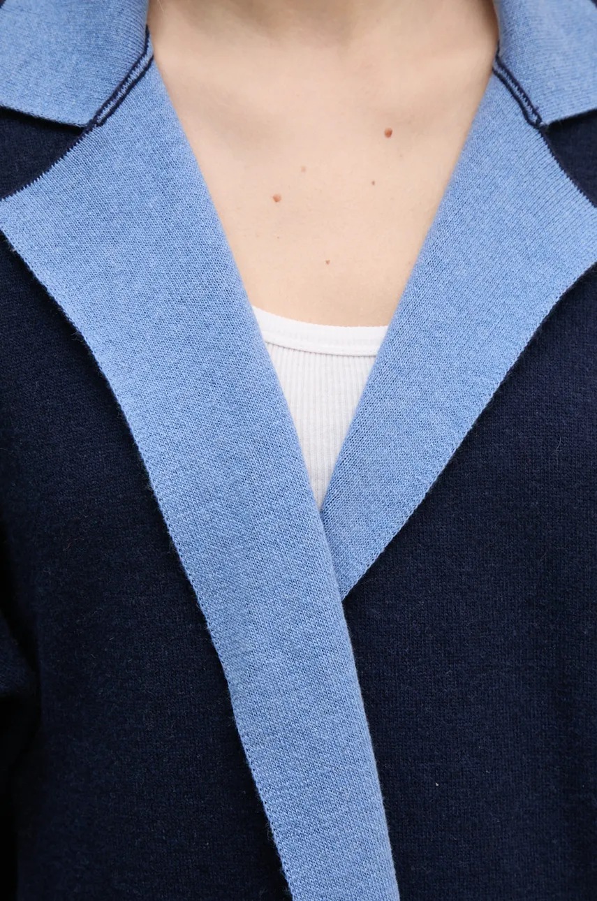 Πουλόβερ United Colors of Benetton χρώμα: ναυτικό μπλε, 1144EN00D φωτογραφία