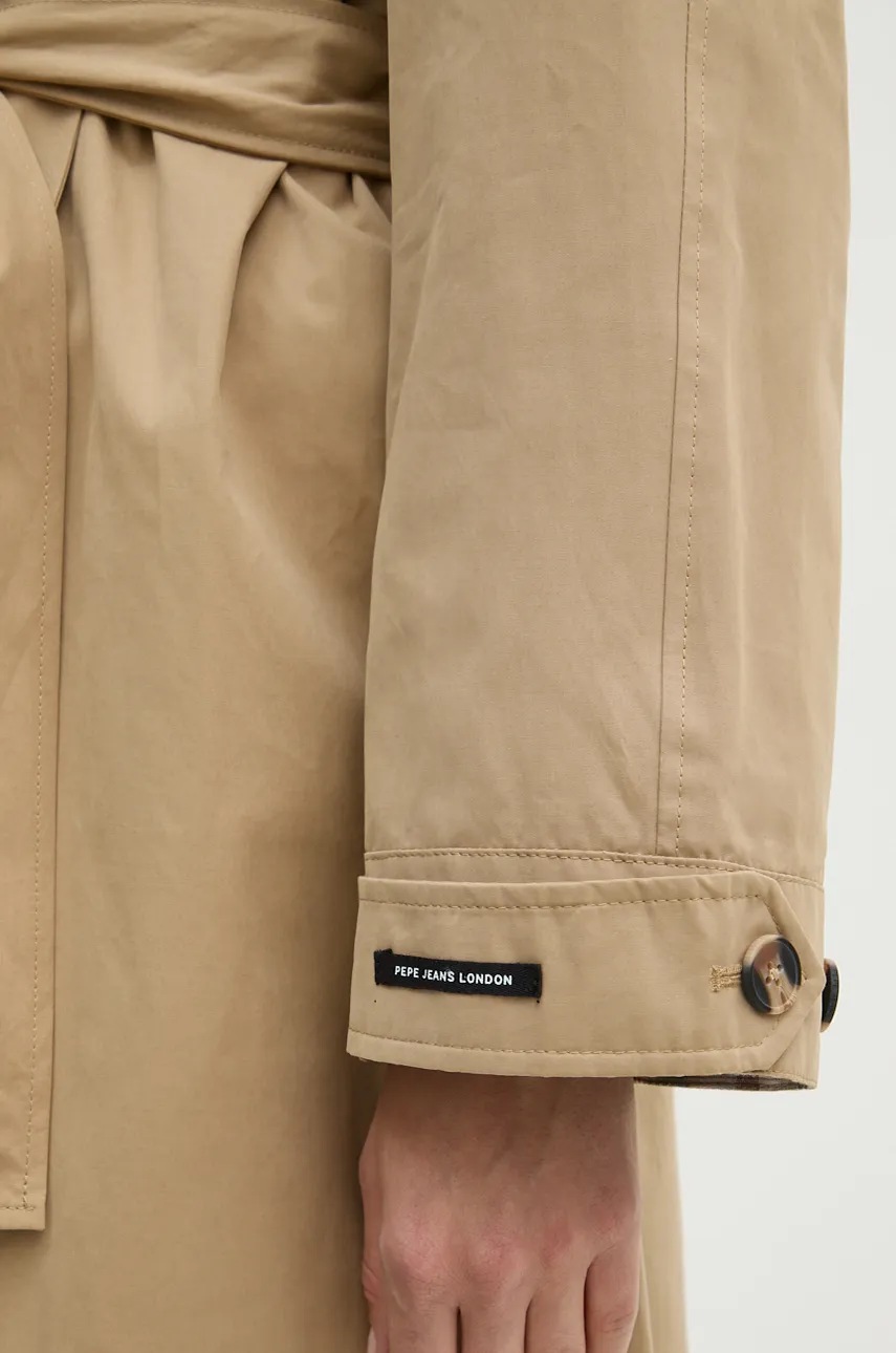 Тренч Pepe Jeans BIANCA жіночий колір бежевий перехідний oversize PL402446 