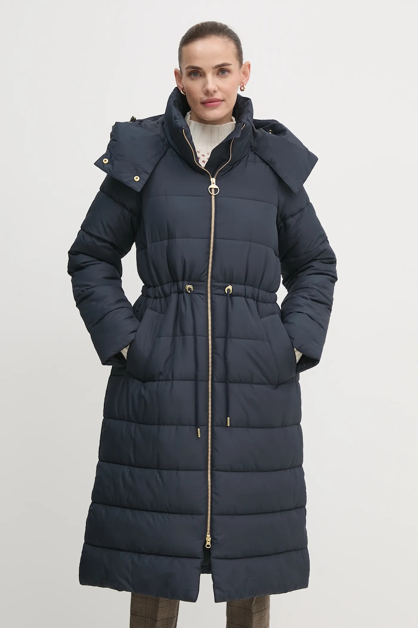Barbour geacă Mannue Puffer femei, culoarea bleumarin, de iarnă, LQU1782 Barbour geacă Mannue Puffer femei, culoarea bleumarin, de iarnă, LQU1782