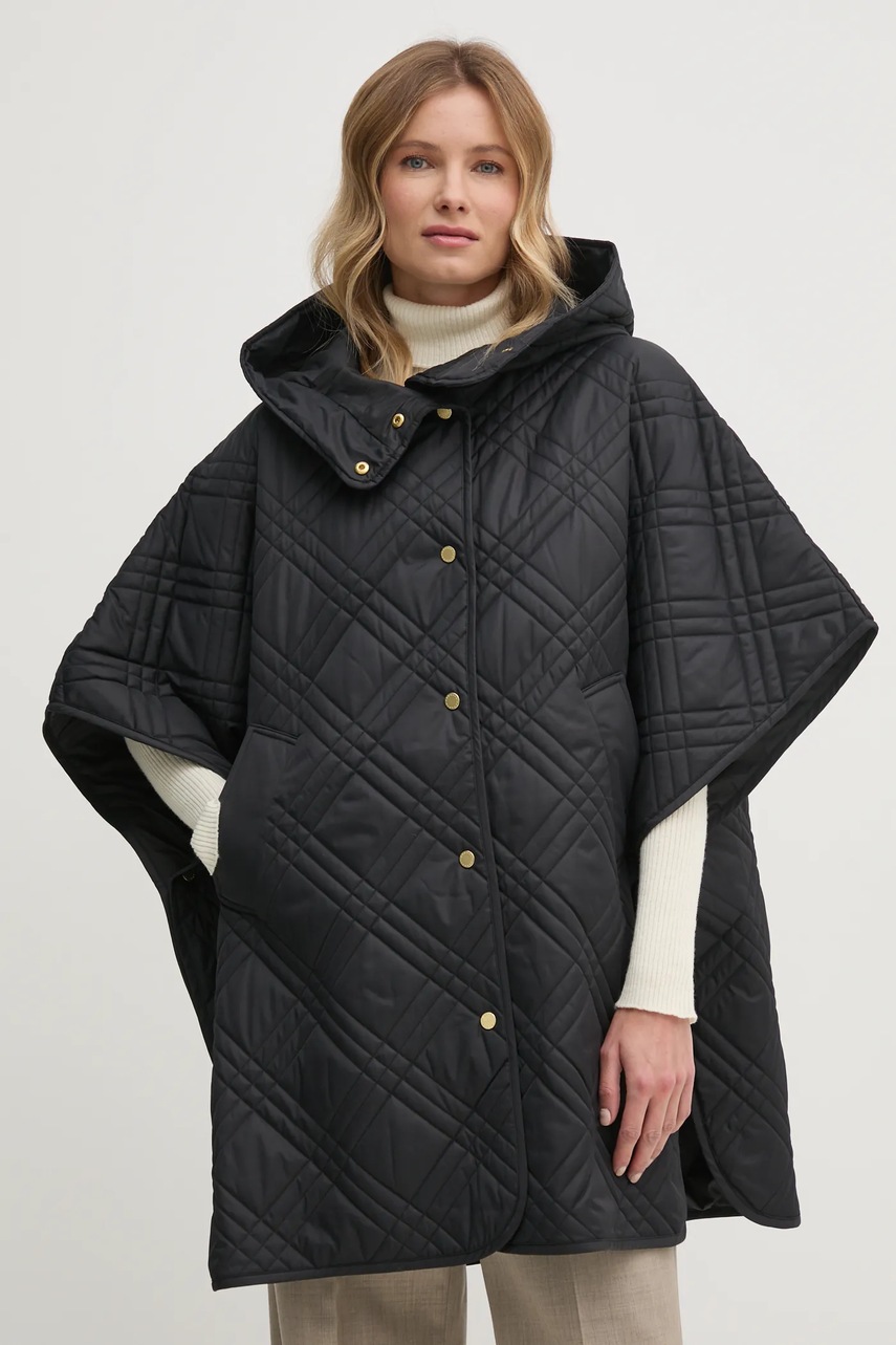 Barbour vesta Astor Quilted Cape femei, culoarea negru, de tranzitie, LQU1746