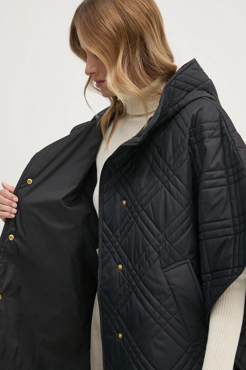 Безрукавка Barbour Astor Quilted Cape жіноча колір чорний перехідна LQU1746 