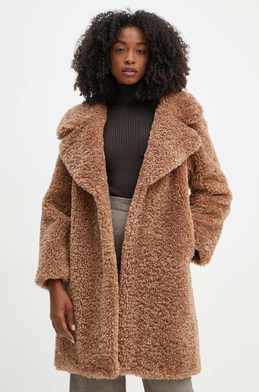 Marella palton femei, culoarea maro, de tranzitie, 2423456022200