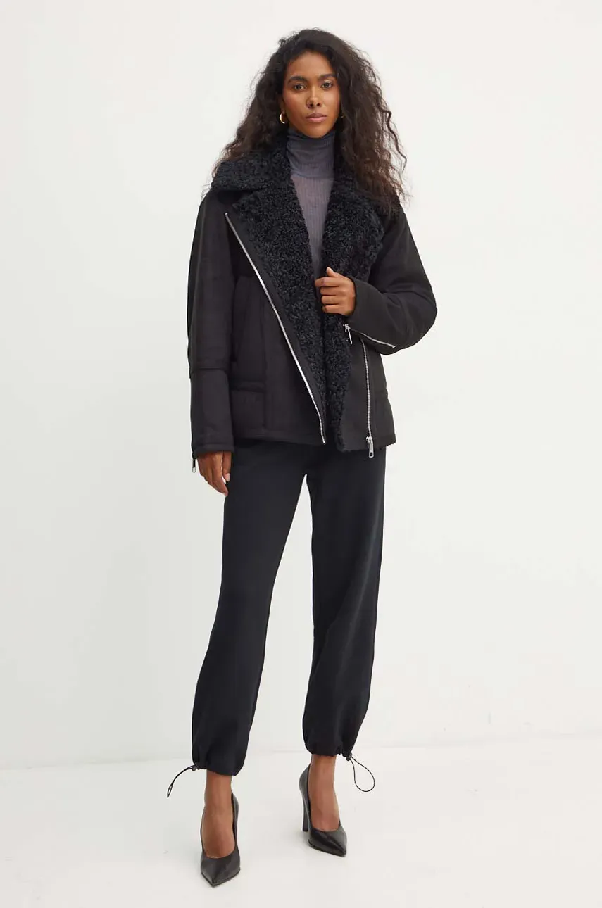 Куртка Boss Orange женская цвет чёрный переходная oversize 50528772 Куртка Boss Orange женская цвет чёрный переходная oversize 50528772