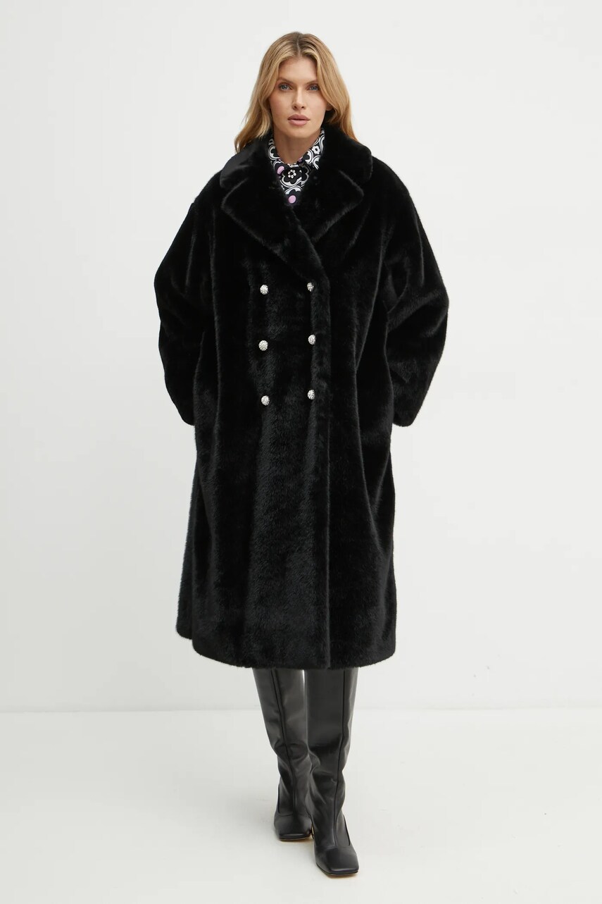 MAX&Co. palton x Richard Quinn femei, culoarea negru, de tranzitie, oversize, 2428456012200