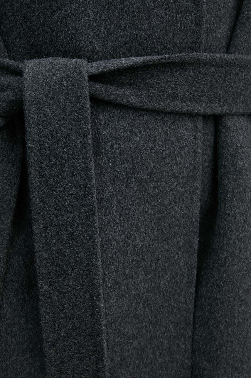 Пальто Calvin Klein жіноче колір сірий зимове oversize 00040WL571 
