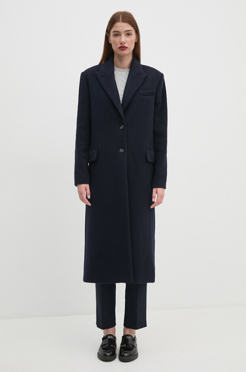Calvin Klein Μάλλινο παλτό Calvin Klein χρώμα: ναυτικό μπλε, K20K207710