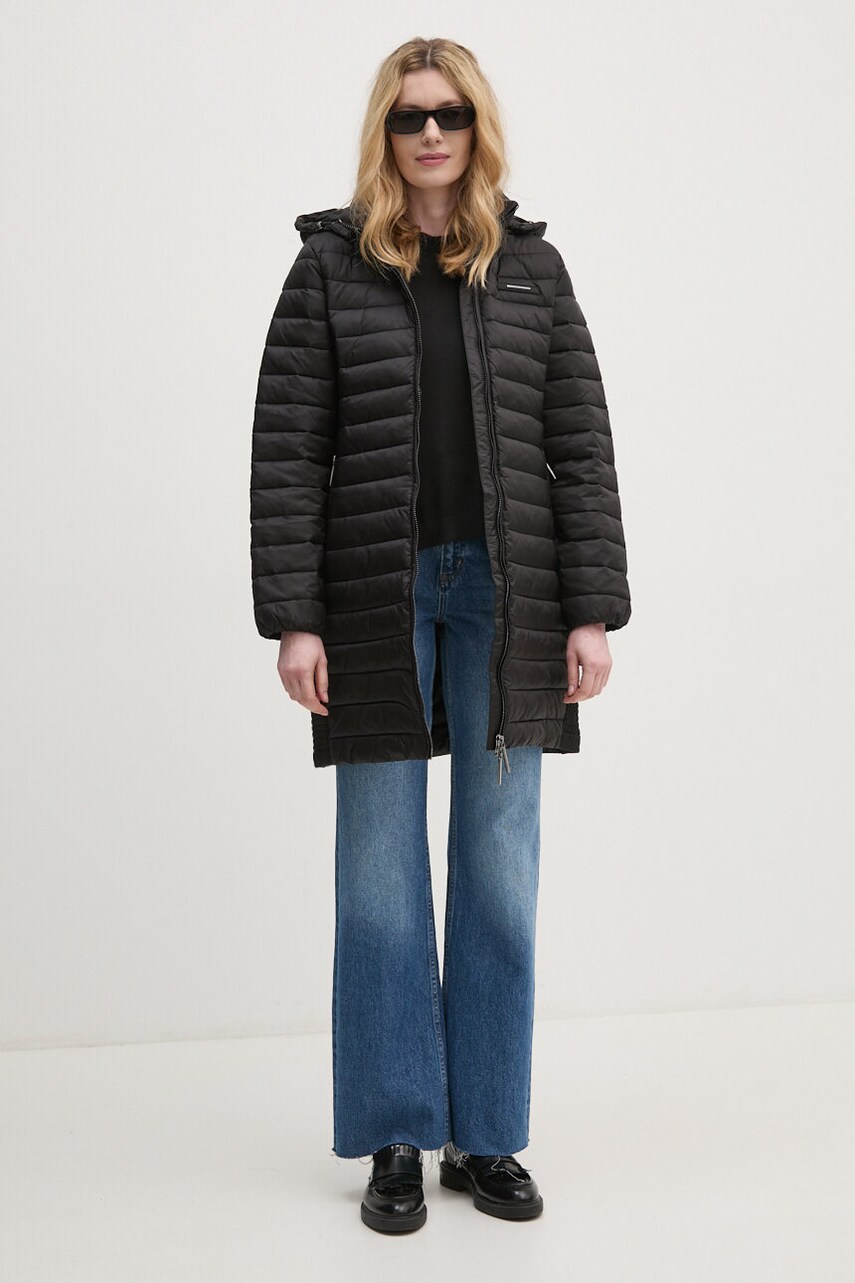 Levně Bunda Calvin Klein dámská, černá barva, zimní, K20K208011