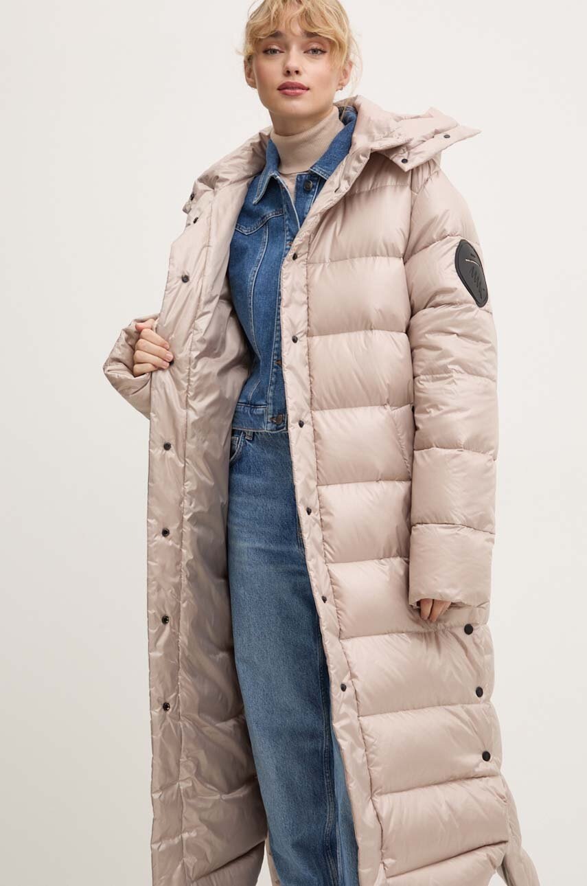 Μπουφάν με επένδυση από πούπουλα MMC STUDIO PL ICELAND χρώμα: μπεζ φωτογραφία