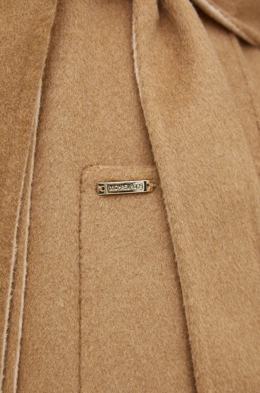 Вовняне двостороннє пальто MICHAEL Michael Kors колір коричневий перехідне 77B6510M22 