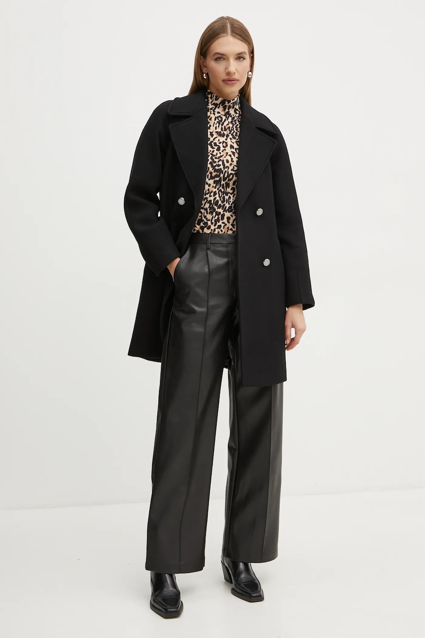 Пальто с примесью шерсти Morgan GITI цвет чёрный переходное GITI Пальто с примесью шерсти Morgan GITI цвет чёрный переходное GITI