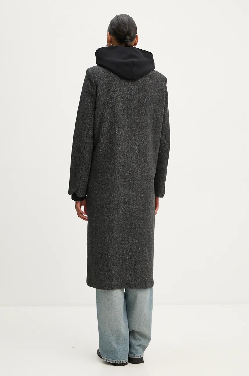 Шерстяное пальто ZADIG&VOLTAIRE цвет серый переходное WWCO00217 Шерстяное пальто ZADIG&VOLTAIRE цвет серый переходное WWCO00217