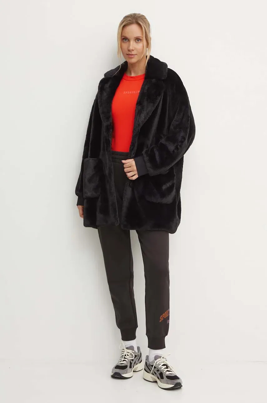 Пальто Sportalm женский цвет чёрный переходной oversize 1811012578 Пальто Sportalm женский цвет чёрный переходной oversize 1811012578
