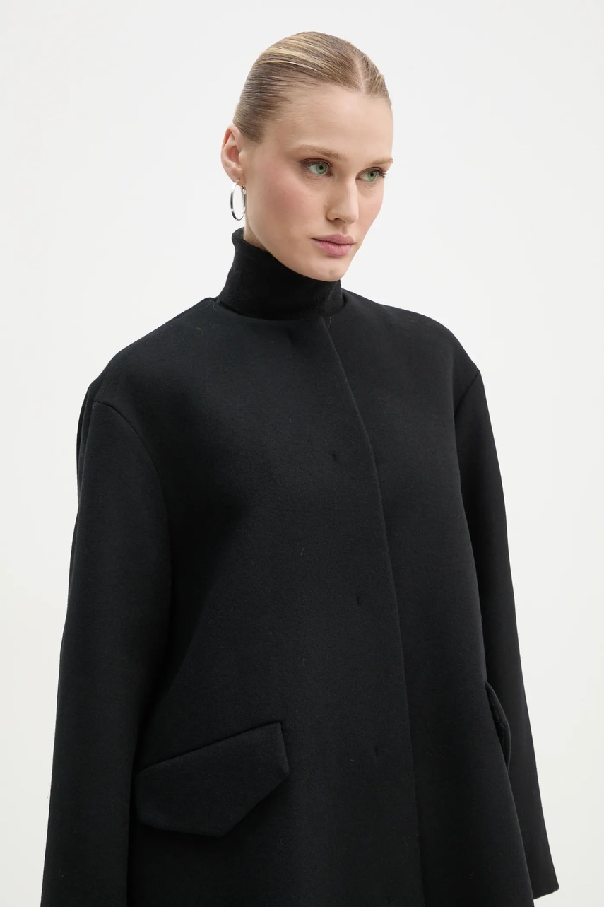 Μάλλινο παλτό Theory χρώμα: μαύρο, O0901405 φωτογραφία