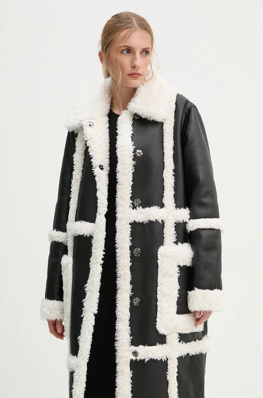Пальто Stand Studio Patrice Coat жіноче колір чорний перехідне oversize 61100-9010 
