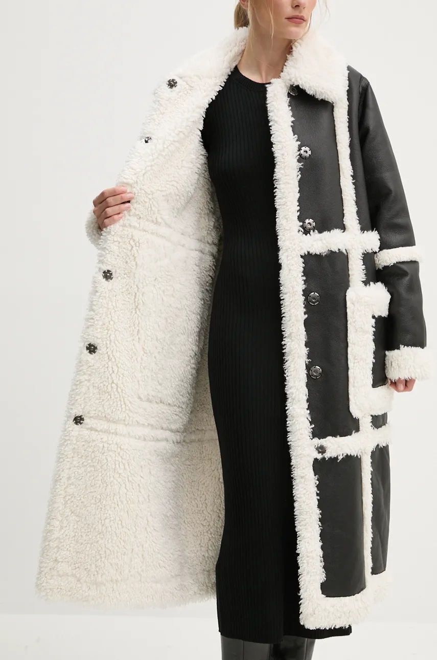 Пальто Stand Studio Patrice Coat жіноче колір чорний перехідне oversize 61100-9010 